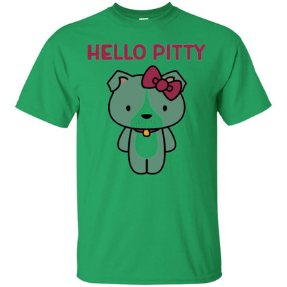 Hello Pitty Dog Lover Shirt Irish Green