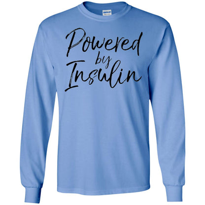 Diabetic T-shirt Powered By Insulin Carolina Blue