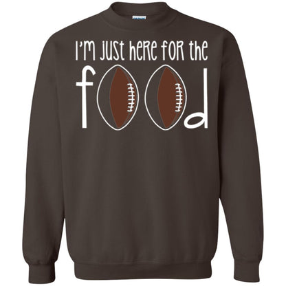 Football Lover T-shirt I_m Just Here For The Food Dark Chocolate