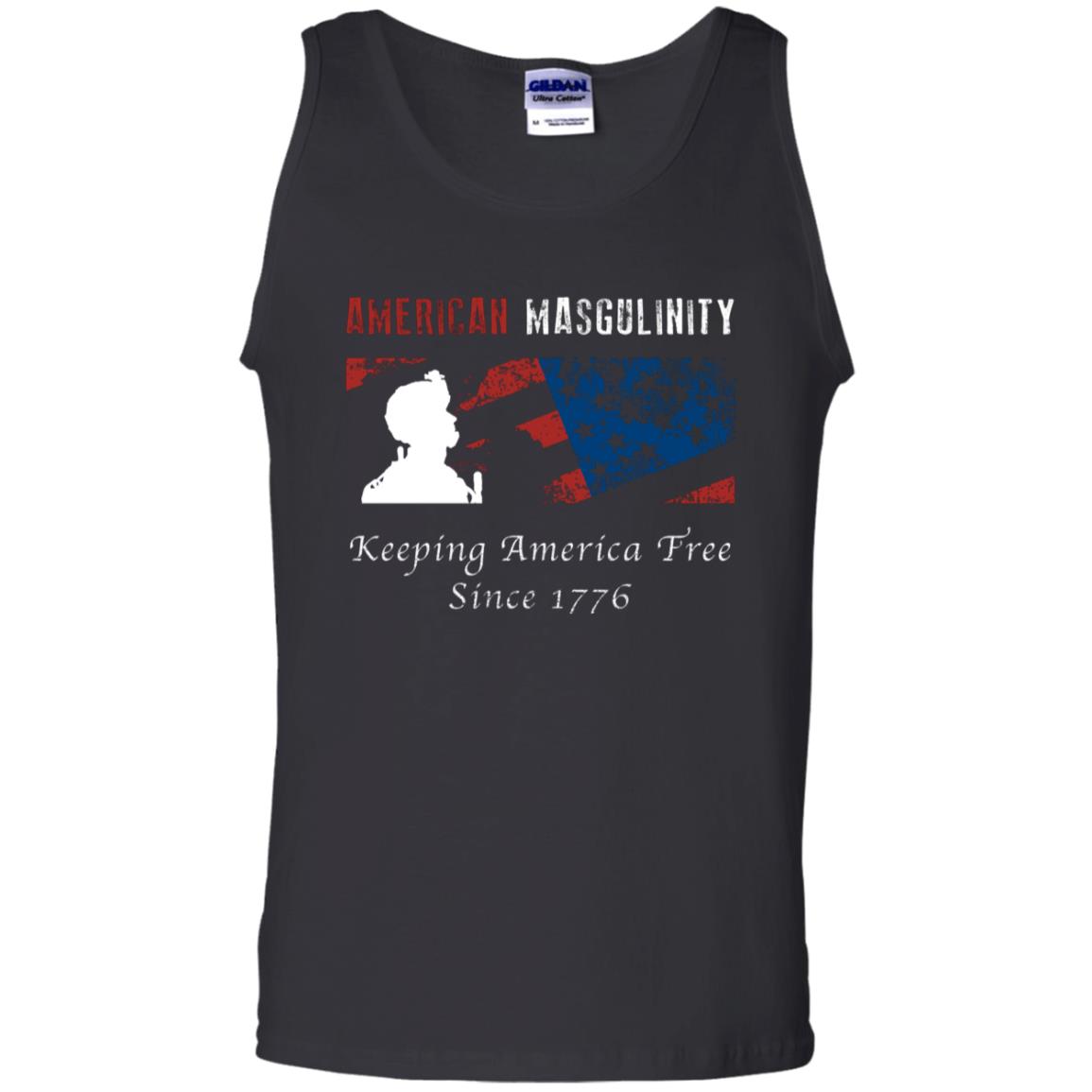American Masgulinity Keeping America Free Since 1776 Shirt Black