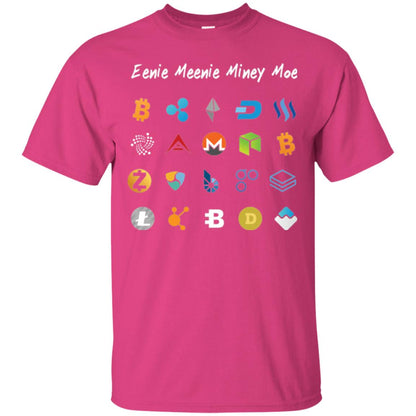 Bitcoin Litecoin Ethereum Eenie Meenie Miney Moe T-shirt Heliconia
