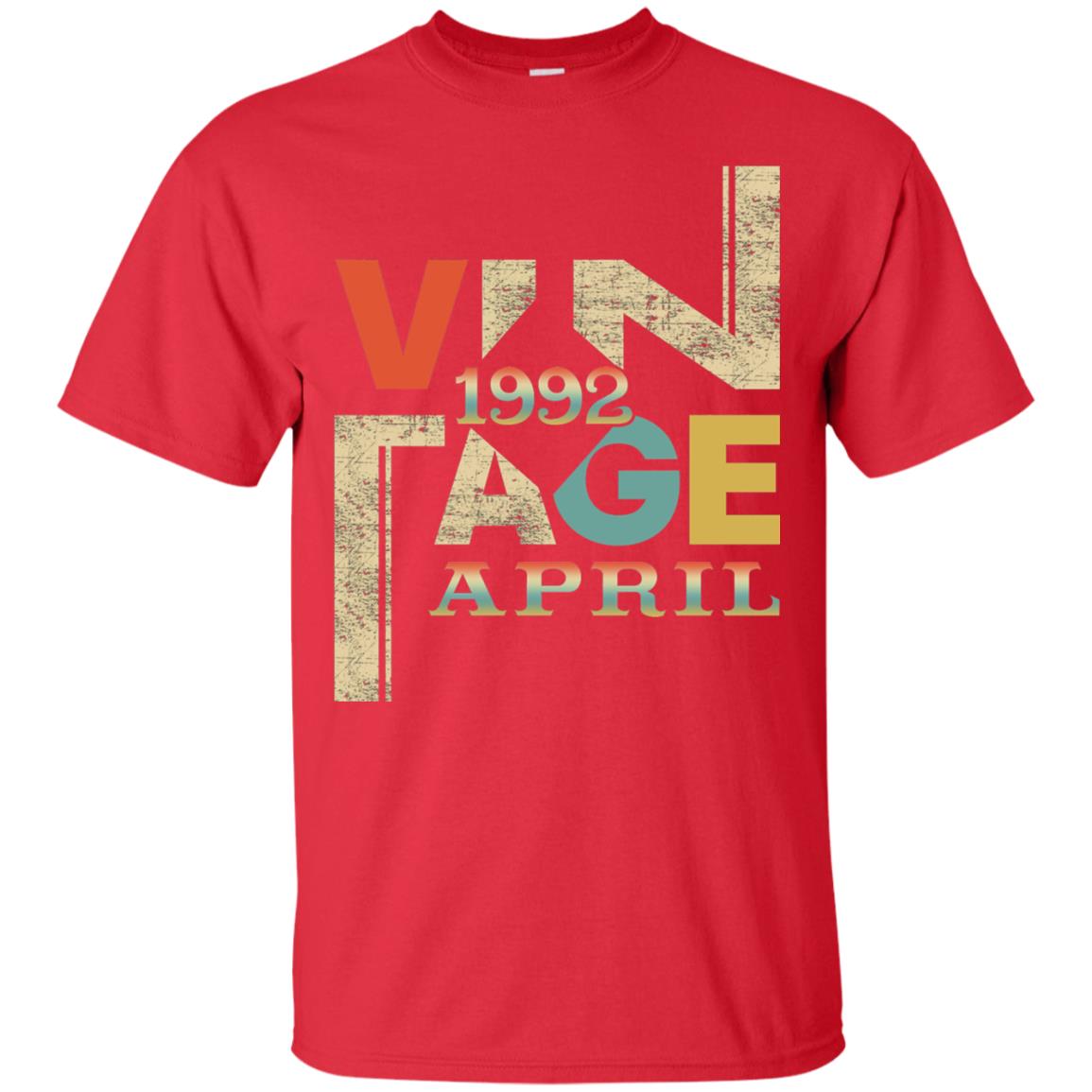 Vintage Retro Made In April 1992 26th Birthday 26 Yrs Red