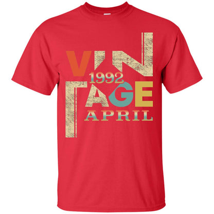 Vintage Retro Made In April 1992 26th Birthday 26 Yrs Red