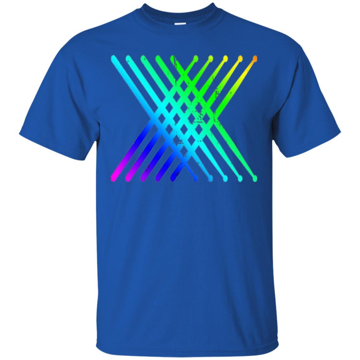 Drummer T-shirt Retro Vintage Drumsticks T-shirt Royal
