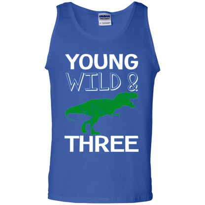 Dinosaur T-shirt Young Wild And Three Royal