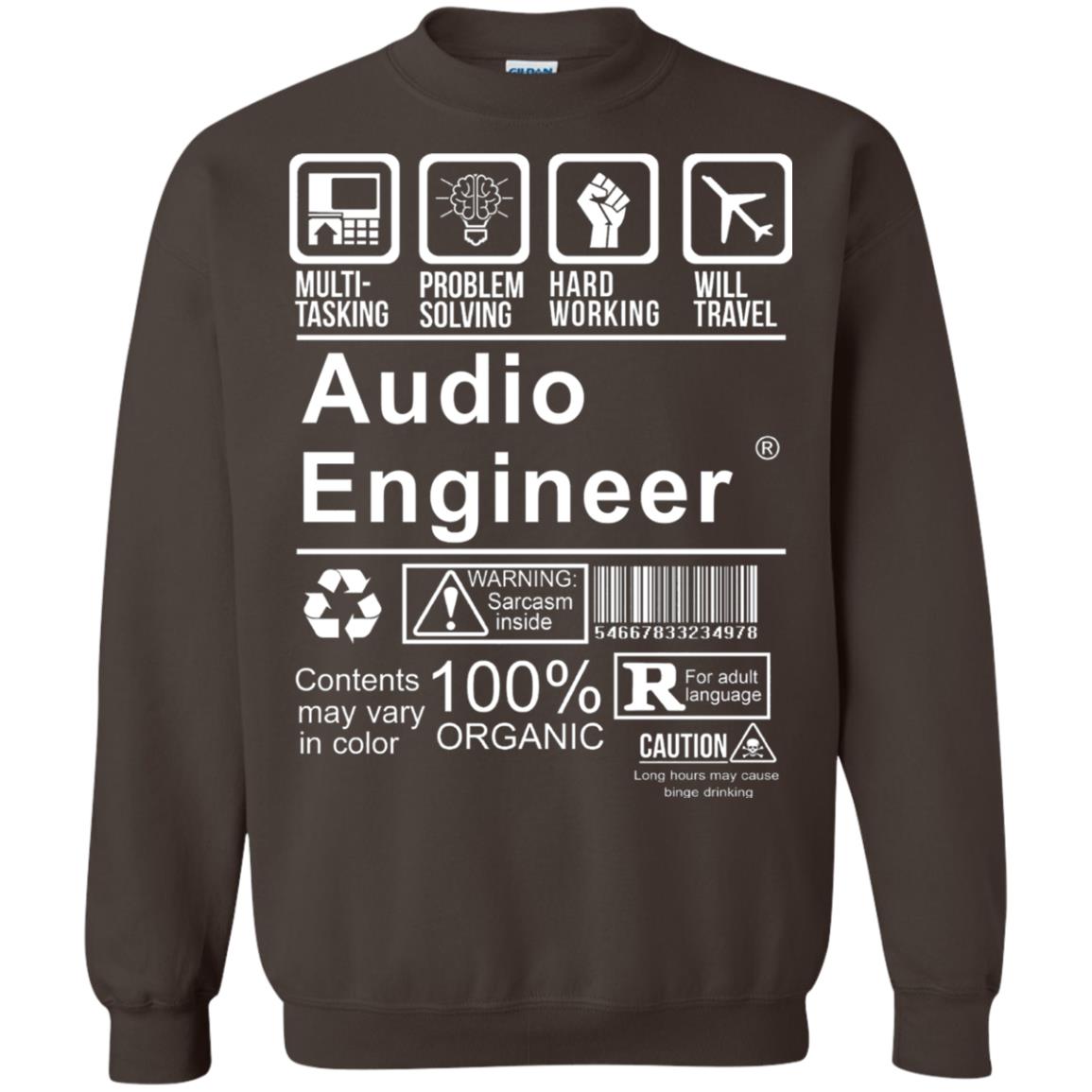 Audio Engineer Shirt Multi Tasking Problem Solving Dark Chocolate