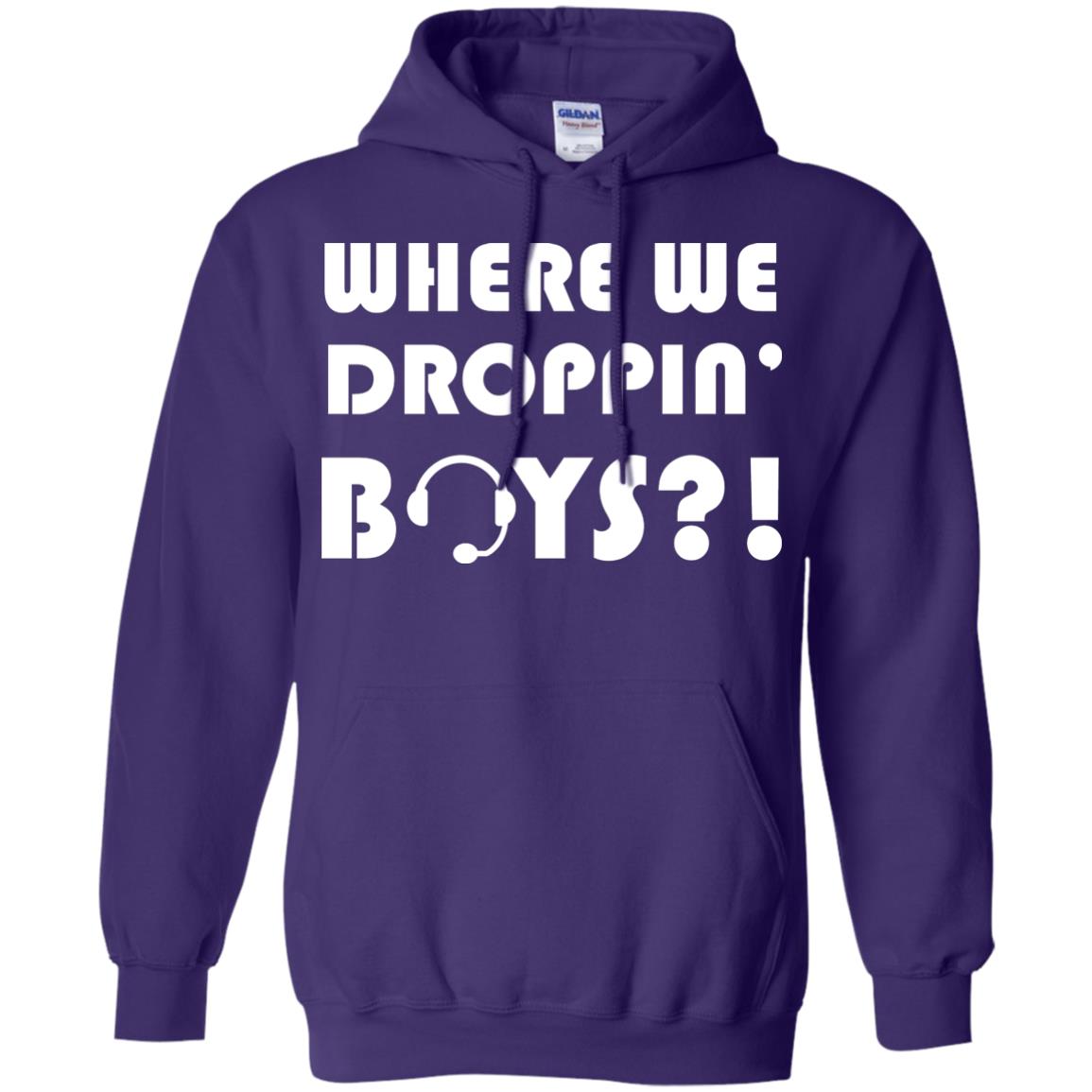 Where We Dropping Boys Gamer Shirt Purple