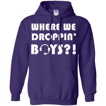 Where We Dropping Boys Gamer Shirt Purple
