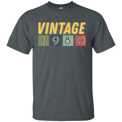 Vintage 1980 38th Birthday Gift Shirt For Mens Or Womens Dark Heather