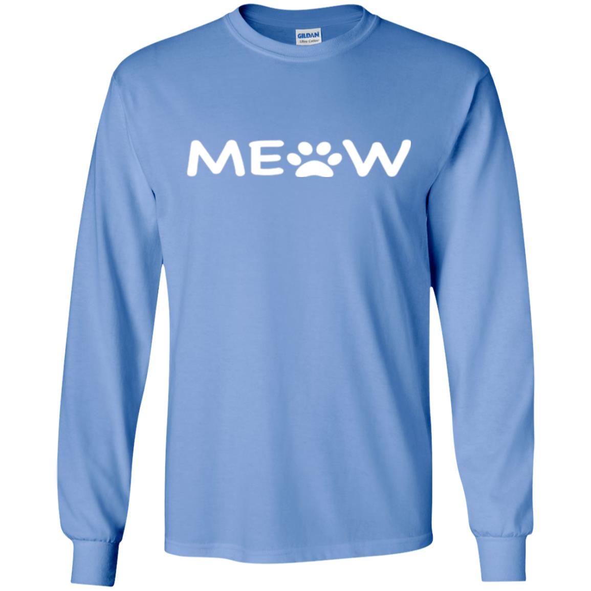 Cat Lovers T-shirt Meow Kitten Paw Carolina Blue