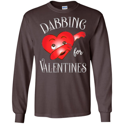 Valentines Day T-shirt Dabbing Heart T-shirt Dark Chocolate