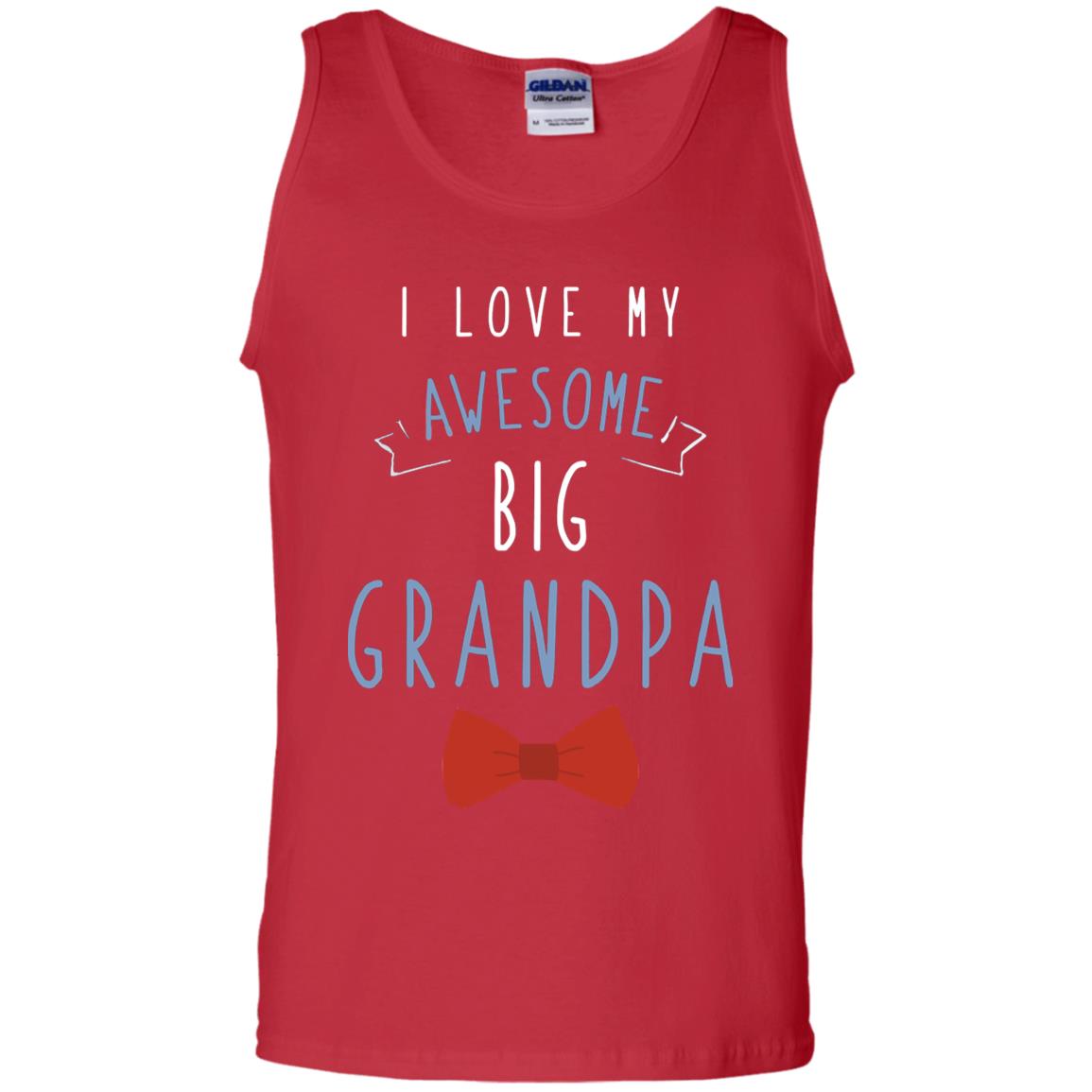 I Love My Awesome Big Grandpa Grandkid Grandson Granddaughter Shirt Red