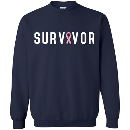 Breast Cancer Survivor We Did It T-shirt Pink Ribbon Navy