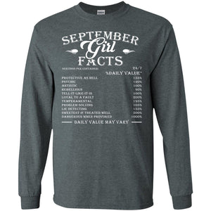 September Girl Facts Facts T-shirtG240 Gildan LS Ultra Cotton T-Shirt