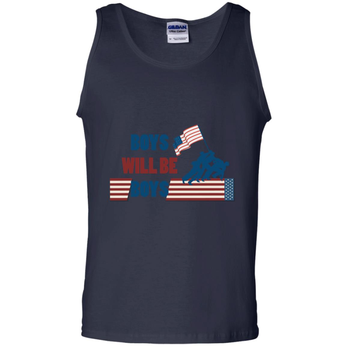 Boys Will Be Boys Military Shirt Navy