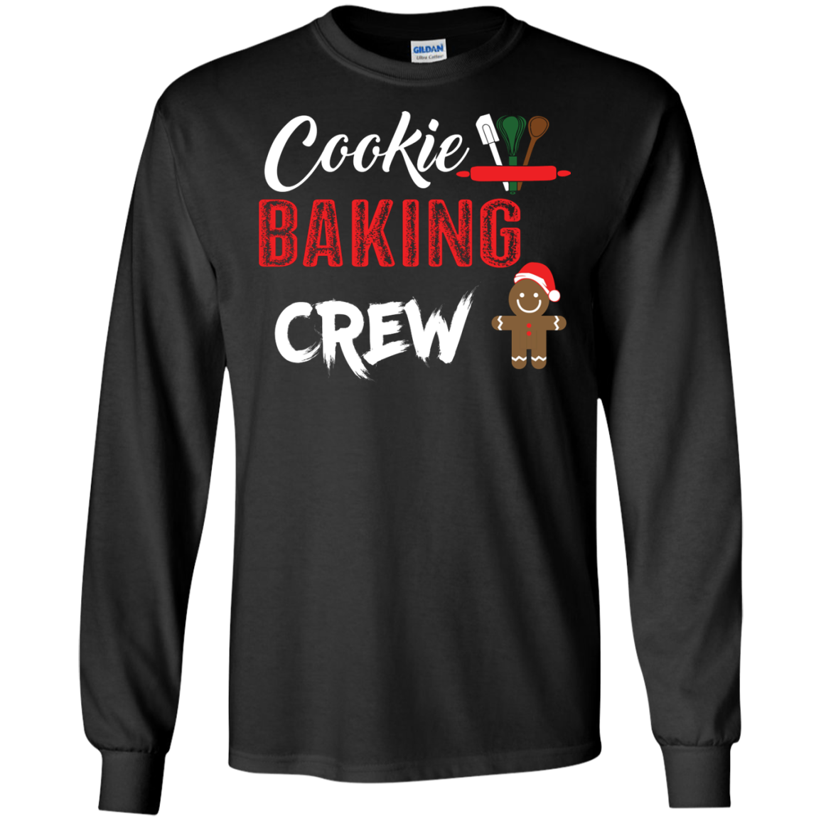 Christmas T-Shirt Cookie Baking Crew Black