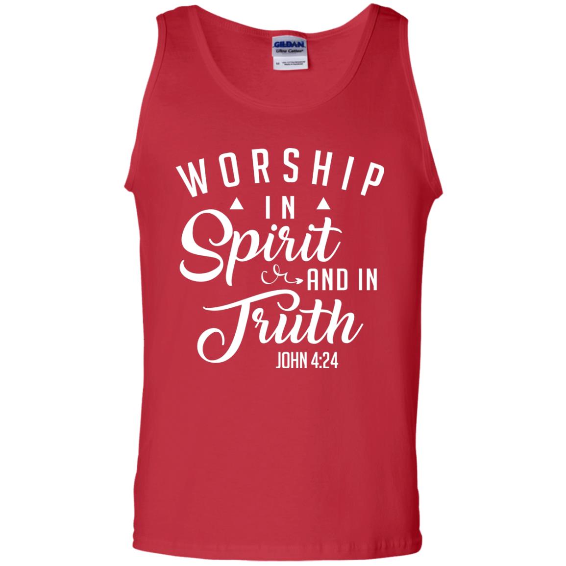 Christian T-shirt Worship In Spirit And In Truth Red