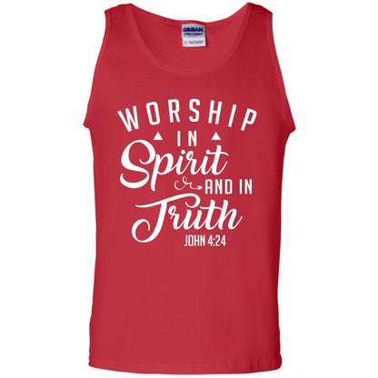 Christian T-shirt Worship In Spirit And In Truth Red