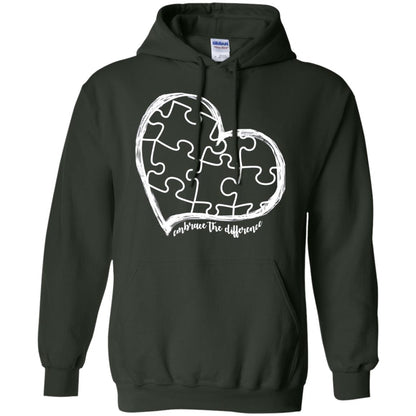 Autism Awareness Embrace Differences Shirt Forest Green