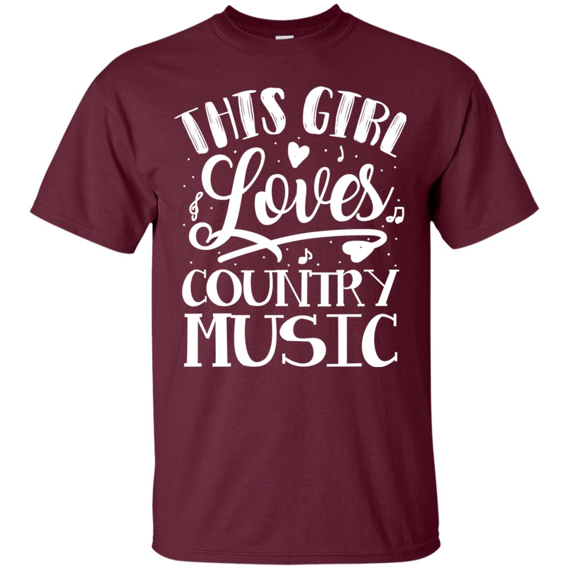 This Girl Loves Country Music Shirt Maroon