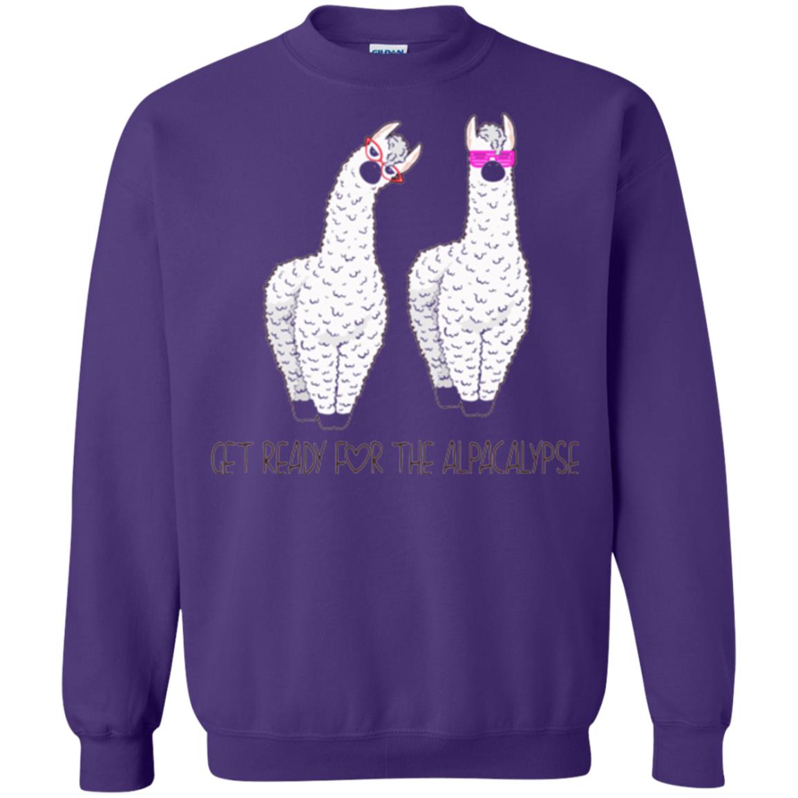 Funny Alpaca T-shirt Get Ready For The Alpacalypse Purple