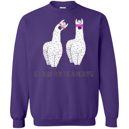 Funny Alpaca T-shirt Get Ready For The Alpacalypse Purple