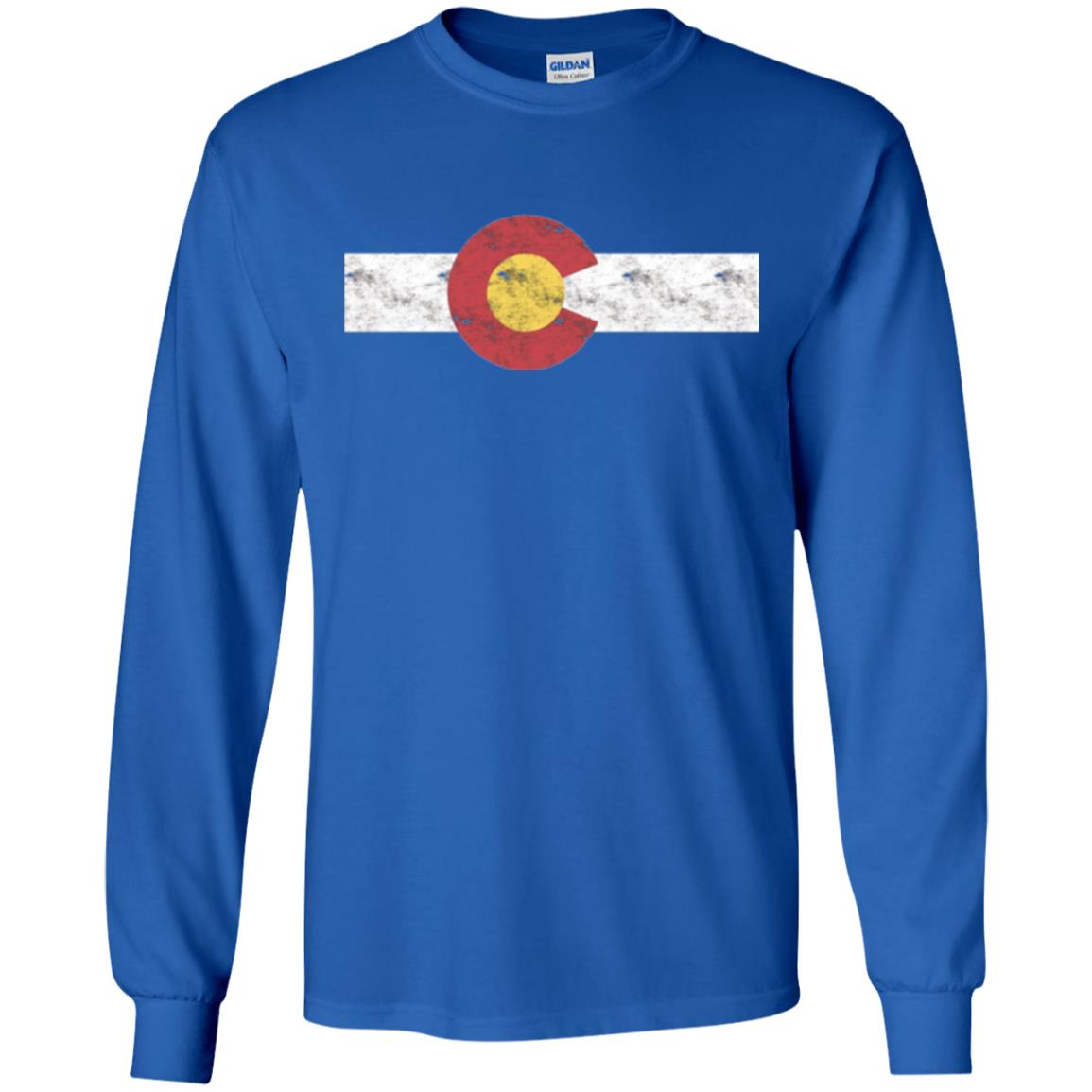 Colorado State Flag T-shirt Patriotic Colorado Day Royal