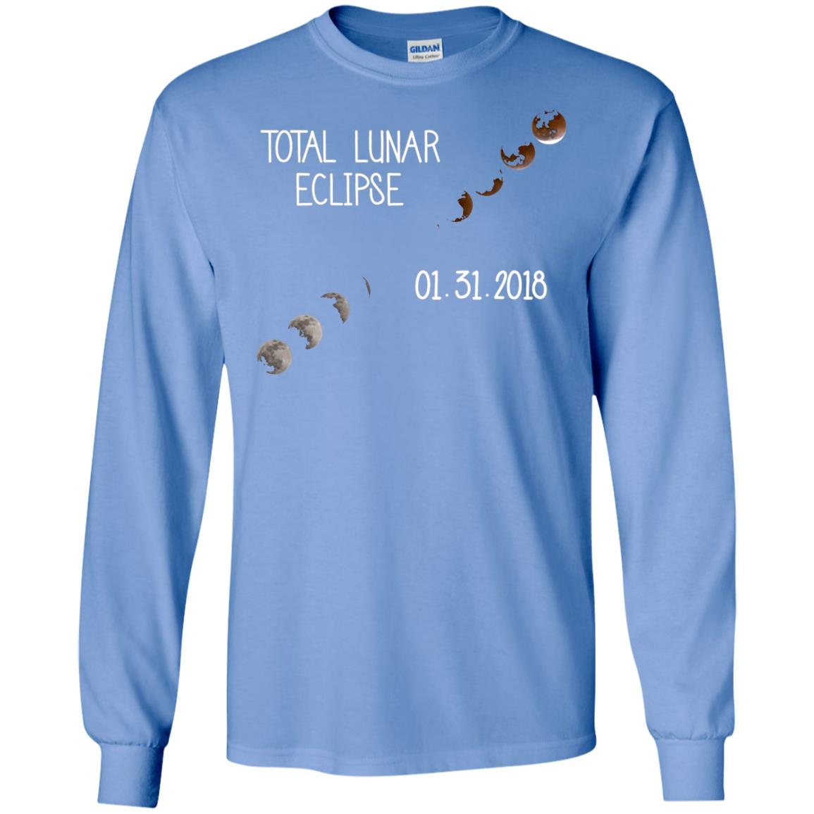 Total Lunar Eclipse 01-31-2018 Celebration Shirt Carolina Blue