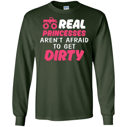 Monster Truck Girl T-shirt Real Princesses Aren’t Afraid To Get Dirty Forest Green