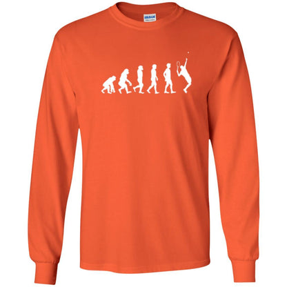 Evolution Of Tennis Player T-shirt Orange