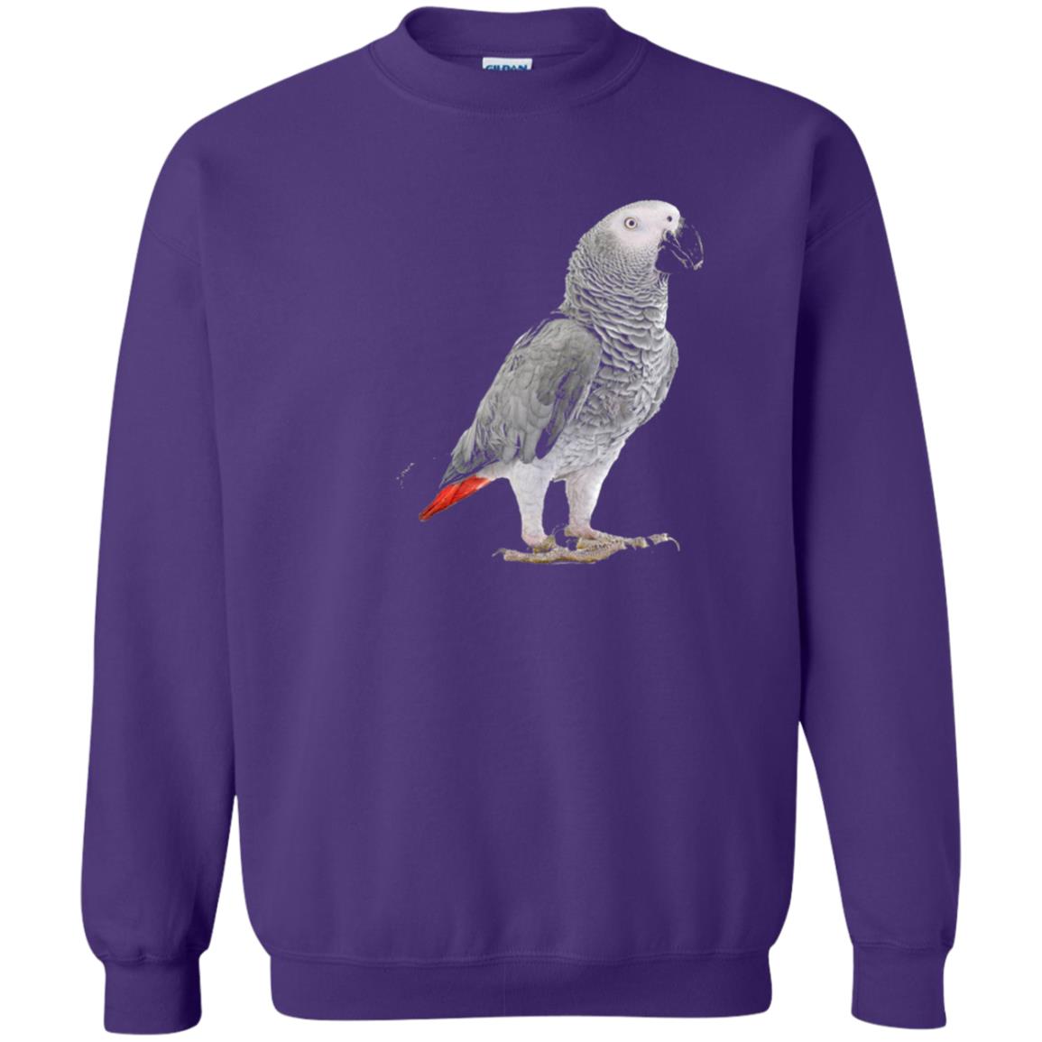 Funny African Grey Parrot Bird T-shirt Purple