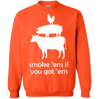 Funny Bbq T-shirt Smoke 'em If You Got 'em Orange