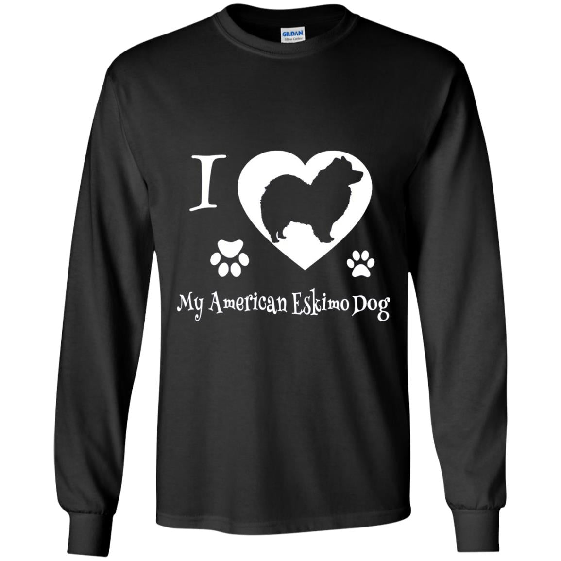 Dog Lover T-shirt I Love My American Eskimo Dog Black