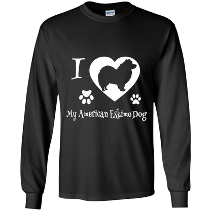Dog Lover T-shirt I Love My American Eskimo Dog Black