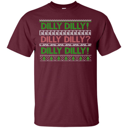 Christmas T-shirt Dilly Dilly Maroon