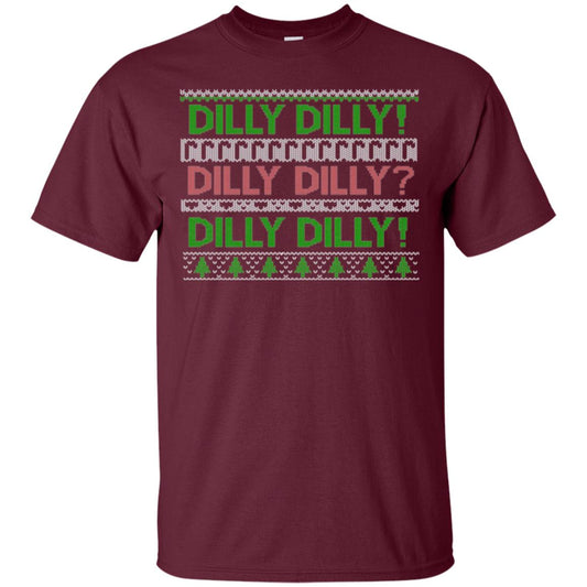 Christmas T-shirt Dilly Dilly Maroon