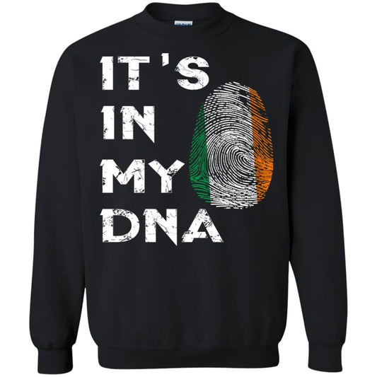 It's In My Dna Fingerprint Irish Ireland Gift Shirt Black