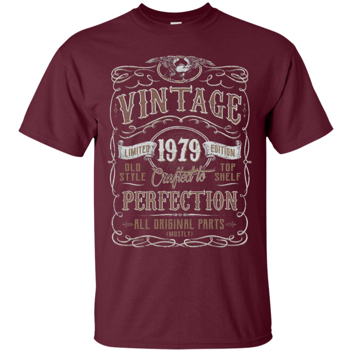 Vintage 1979 Birthday Gift Idea T-shirt Maroon