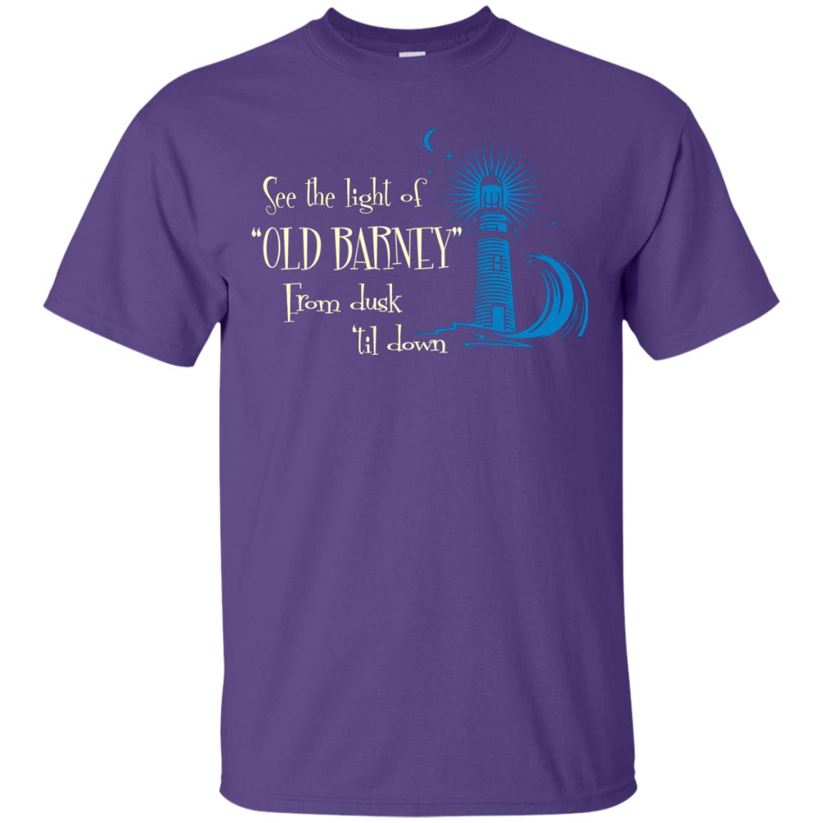 Lighthouse T-shirt See The Light Of Old Barney From Dusk Til Down Purple