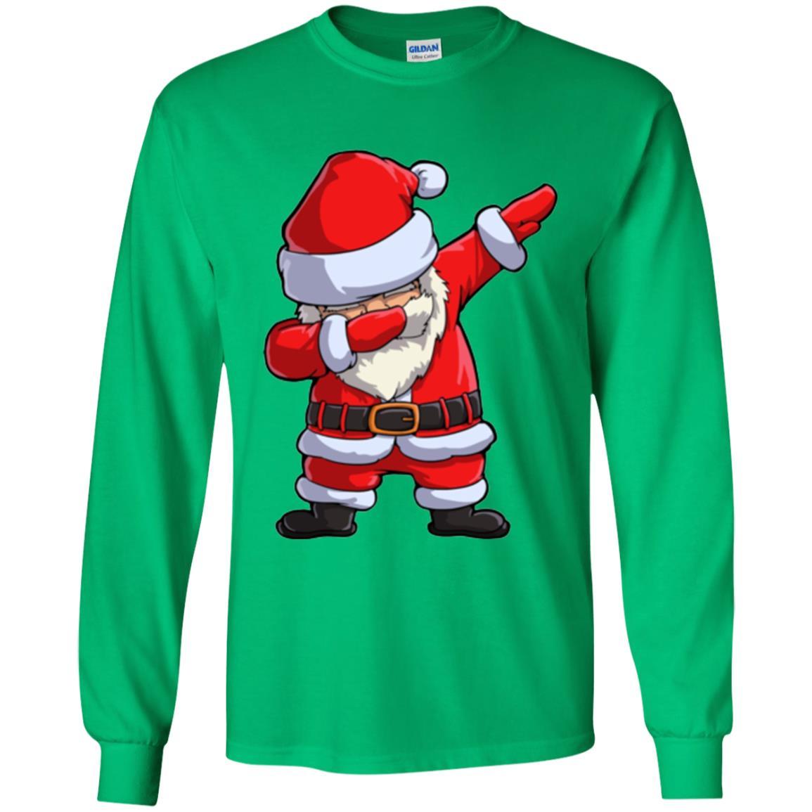 Christmas T-shirt Dabbing Santa Claus Irish Green