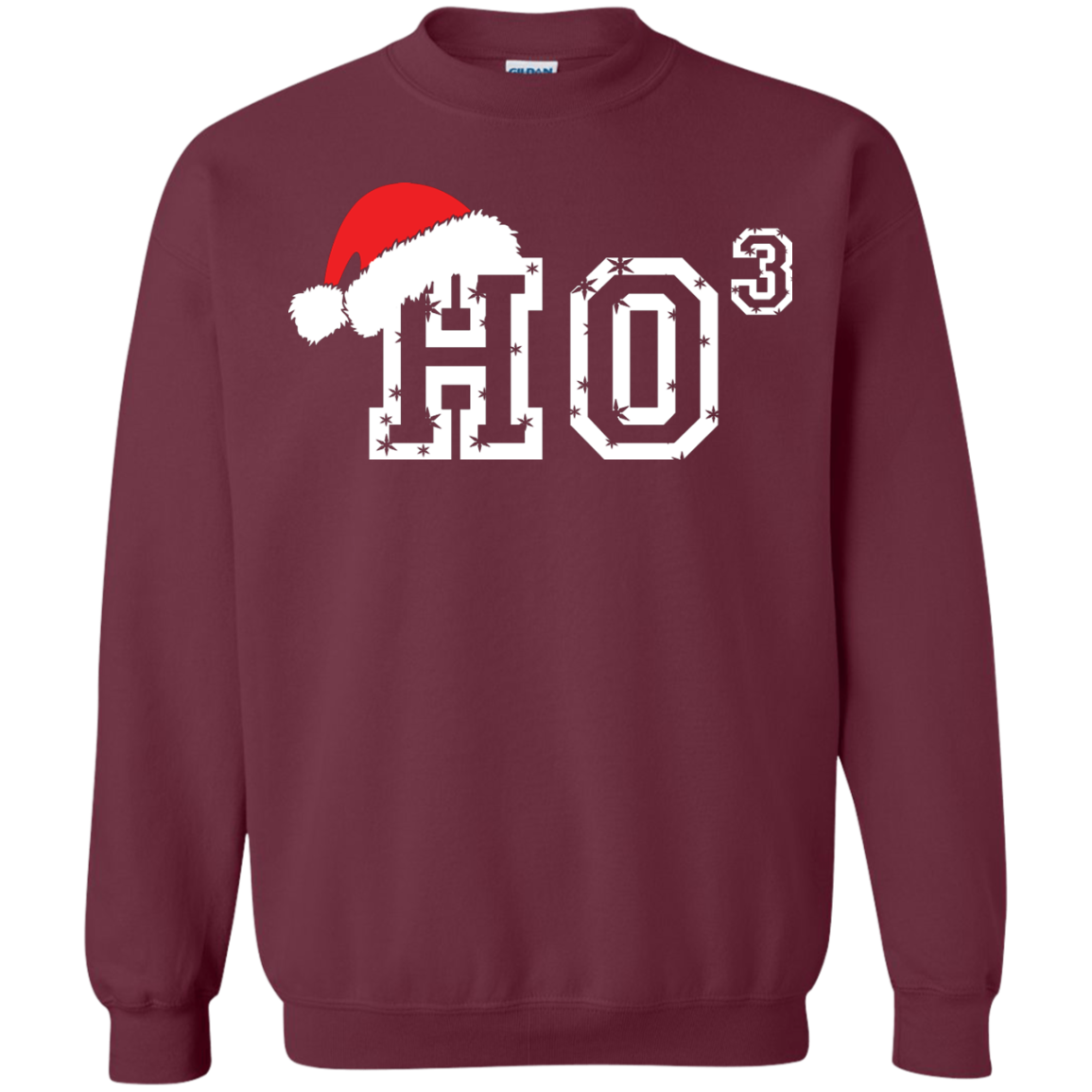 Christmas T-Shirt Ho Ho Ho Maroon