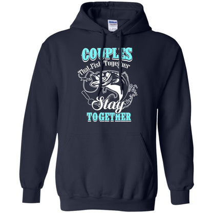 Couples That Fish Together Stay Together Fisherman T-shirt Navy