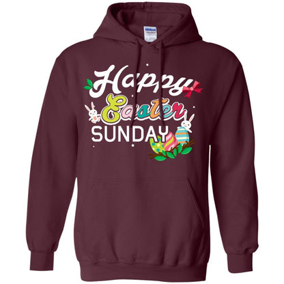 Christian T-shirt Happy Easter Sunday Maroon