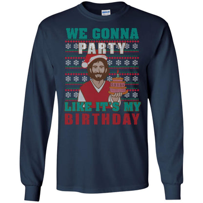 Brithday T-shirt We Gonna Party Like It's My Birthday Navy