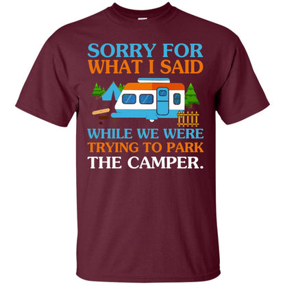 While We Were Trying To Park The Camper T-shirt Maroon