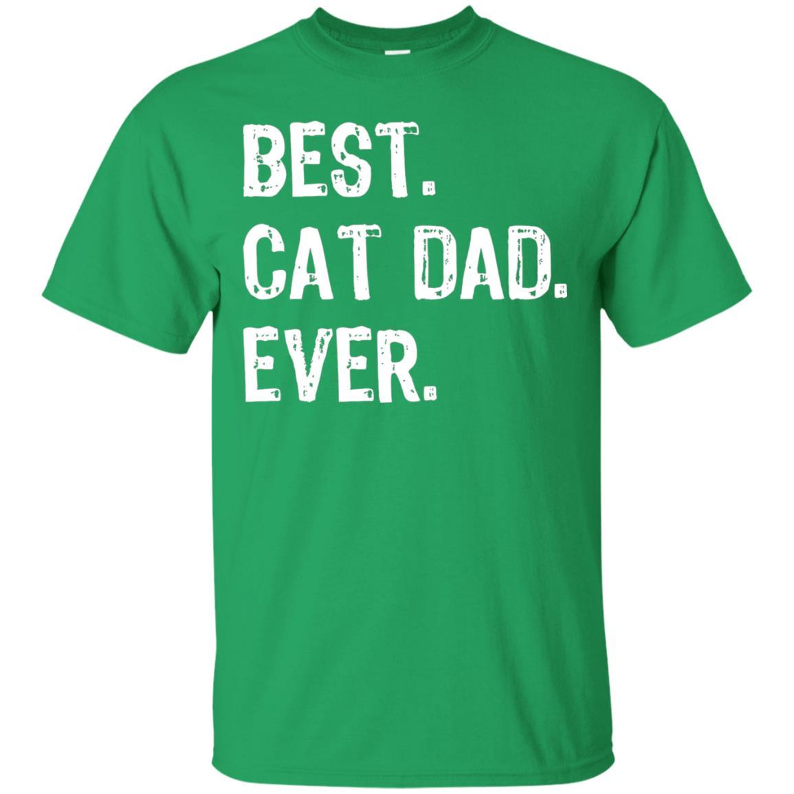 Cat Lover T-shirt Best Cat Dad Ever Irish Green