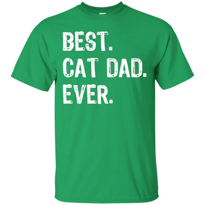 Cat Lover T-shirt Best Cat Dad Ever Irish Green