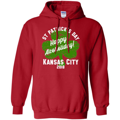 Kansas City 2018 Shamrock St Paddys Green Tshirt St. Patricks Day Red