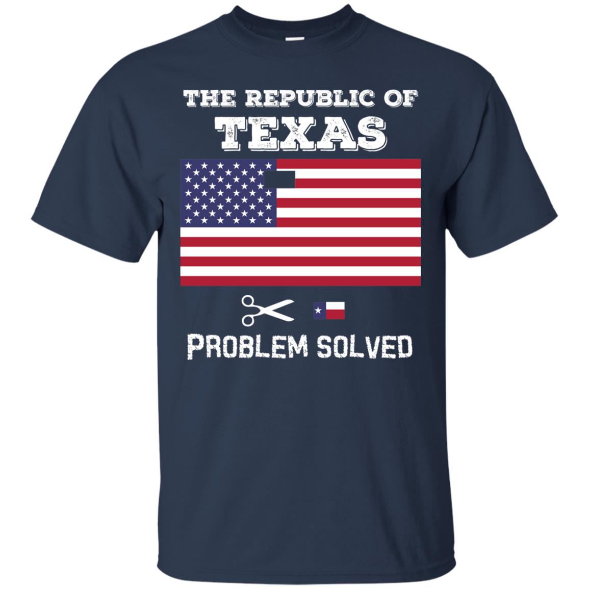 Republic Of Texas Problem Solved T-shirt Navy