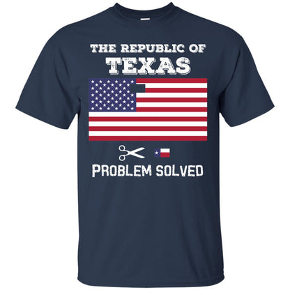 Republic Of Texas Problem Solved T-shirt Navy